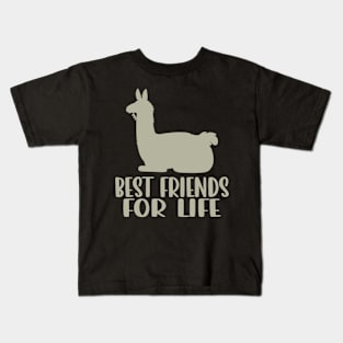 Llama Best Friends For Life for Fans of South American Majesty Kids T-Shirt